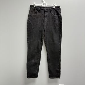 Judy Blue Black Rhinestone Slim Fit Jeans Size 9/29 Glam Sparkle Denim